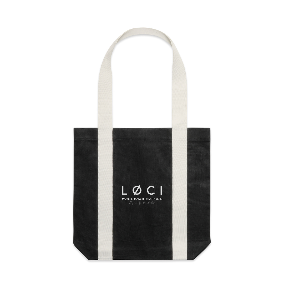 TWO-TONE CARRIE TOTE - BLACK/CREAM