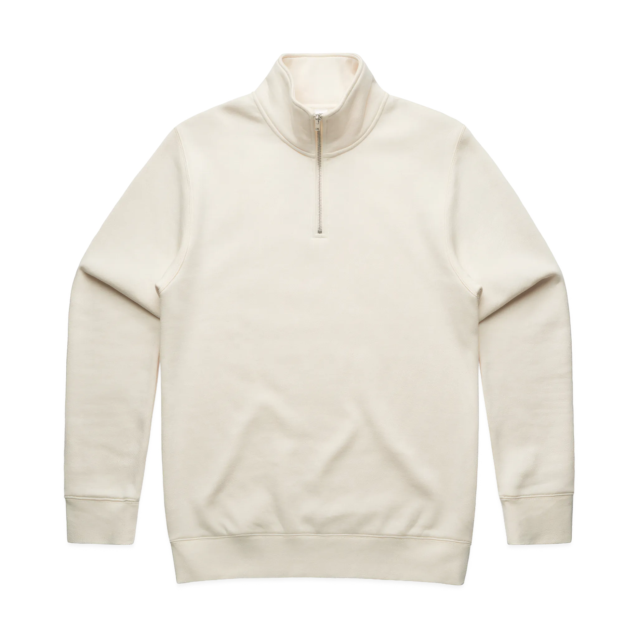 FLOWERS MEN'S HALF ZIP SWEATER - ECRU