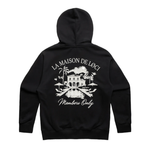 LA MAISON ZIP HOODIE - BLACK