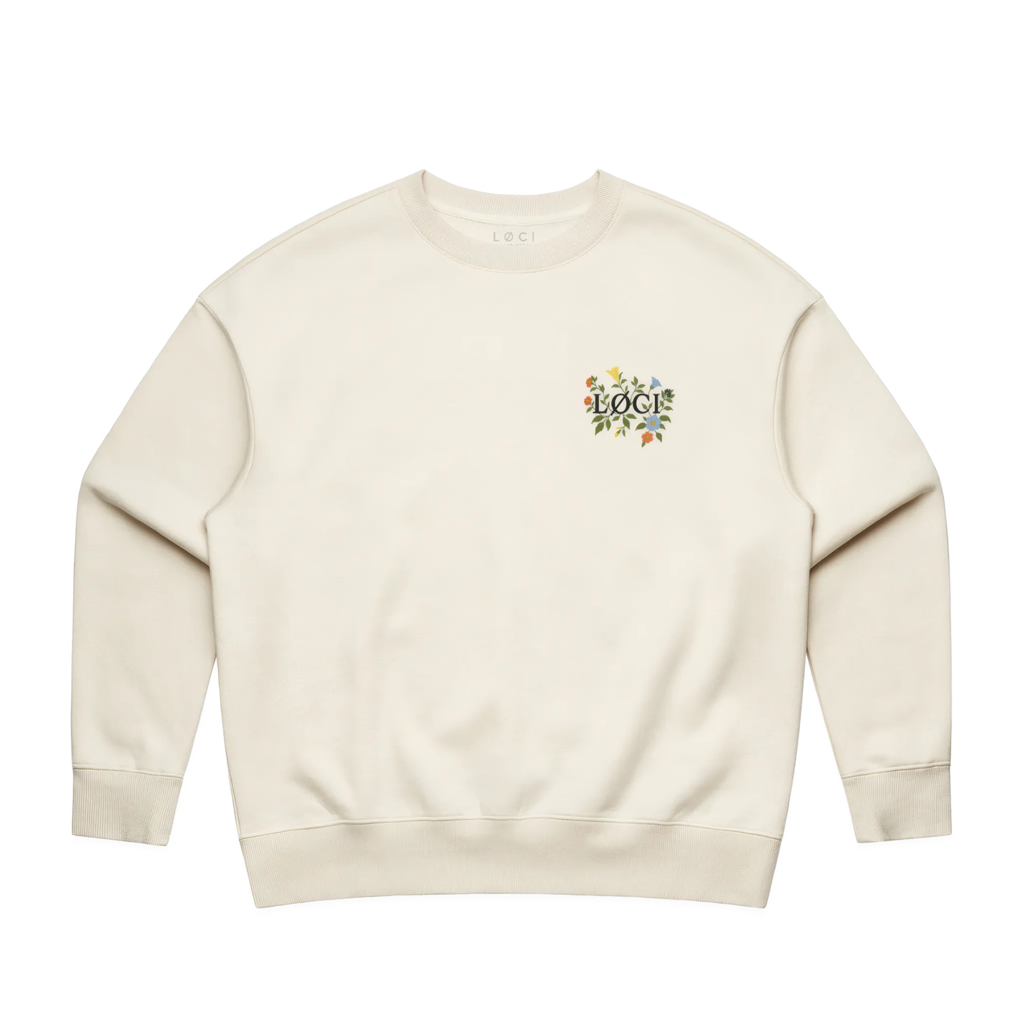 FLOWERS WOMEN'S SWEATER - ECRU