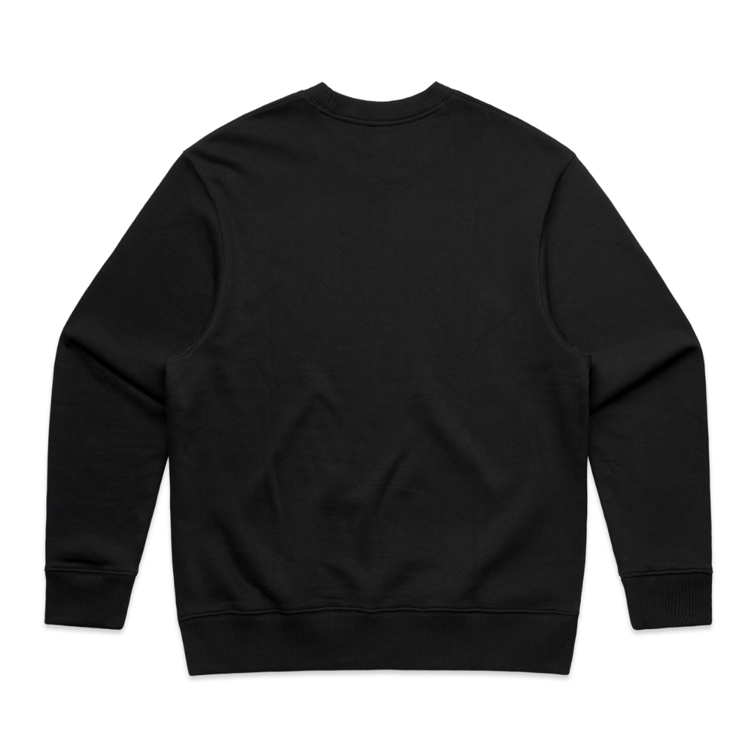 Black sweatshirt on a white background
