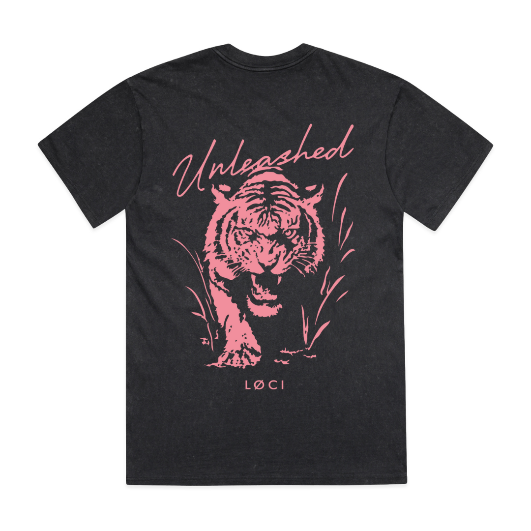 UNLEASHED WOMEN'S T-SHIRT - BLACK STONE