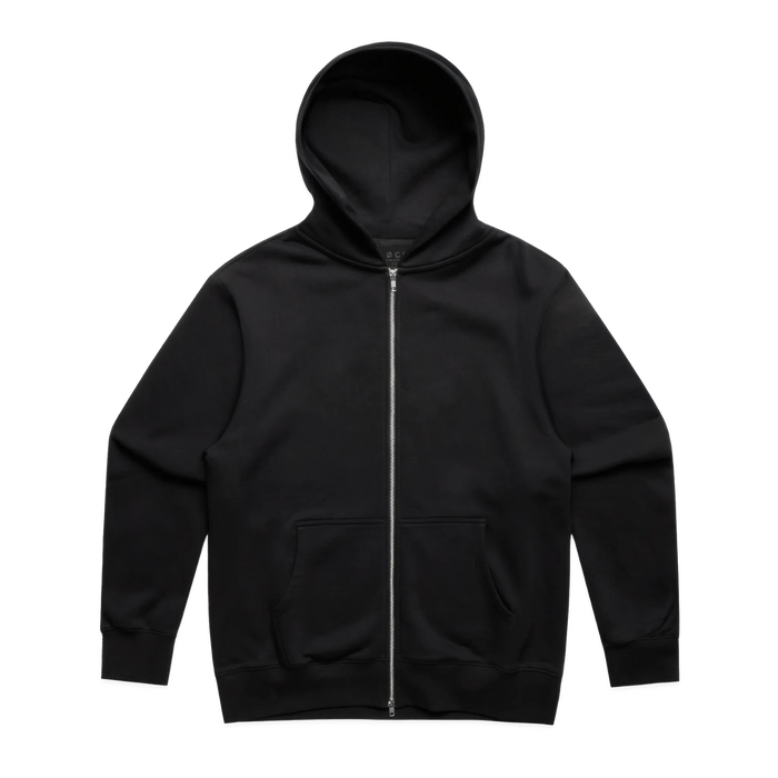 FLOWERS ZIP HOODIE - BLACK