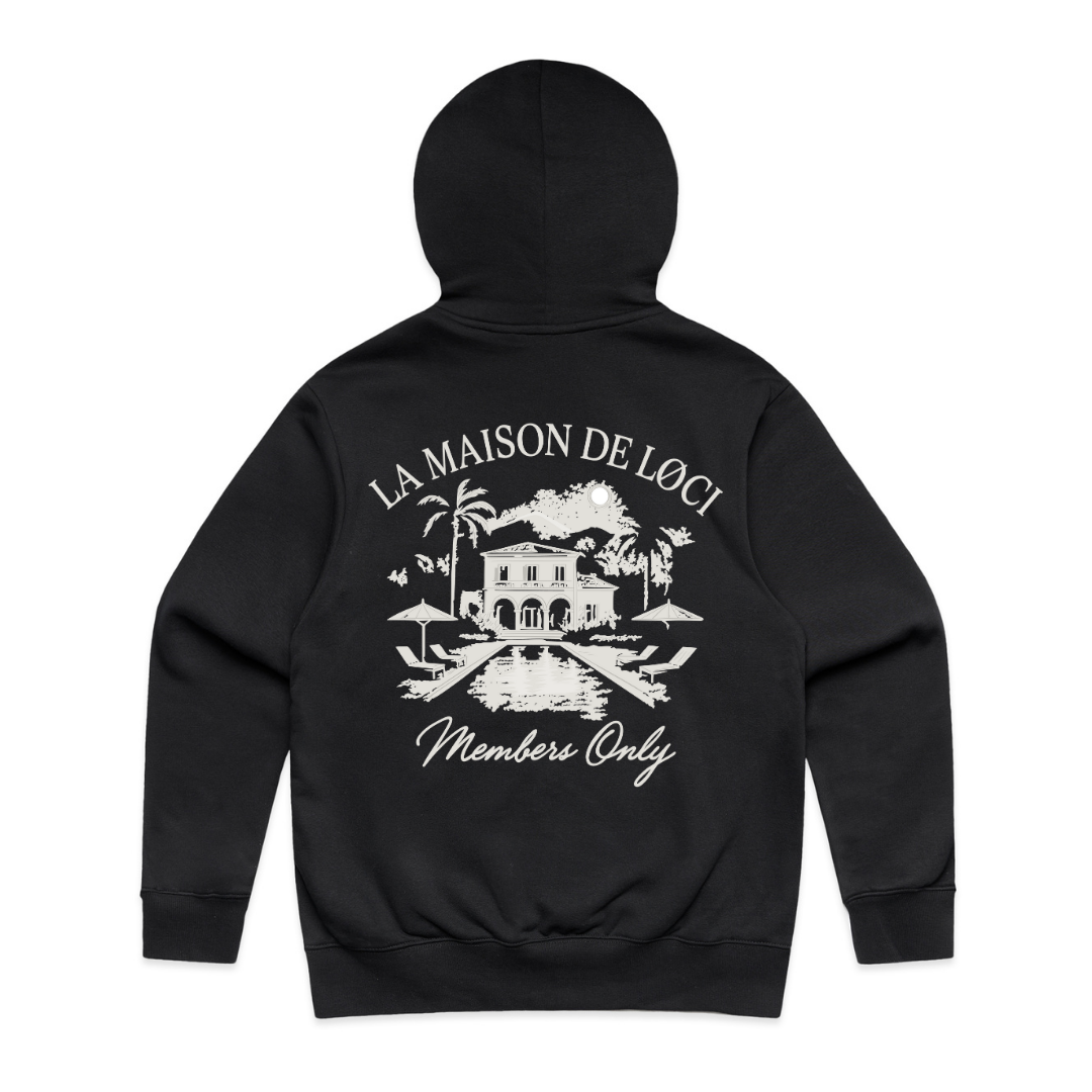 LA MAISON HOODIE - BLACK