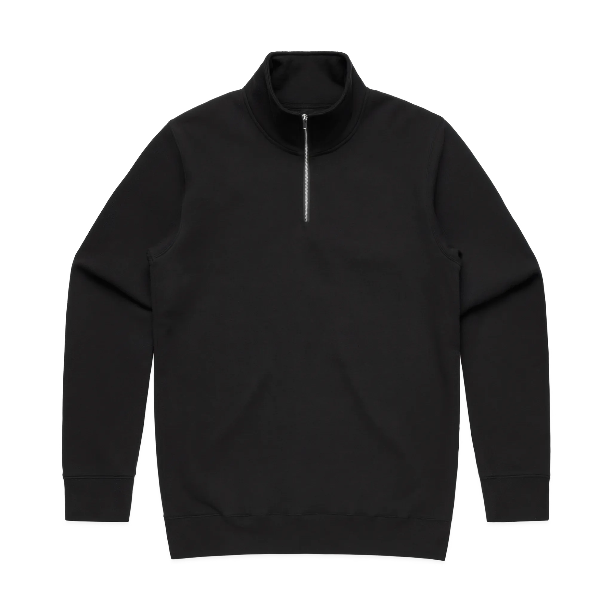 FLOWERS MEN'S HALF ZIP SWEATER - BLACK