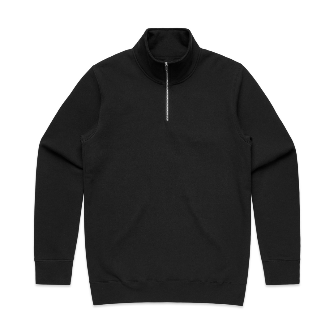 LA MAISON MEN'S HALF ZIP SWEATER - BLACK