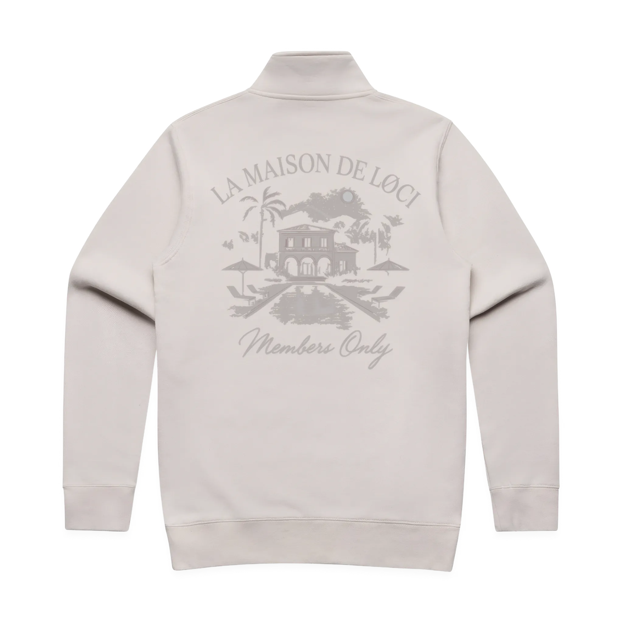 LA MAISON MEN'S HALF ZIP SWEATER - BONE