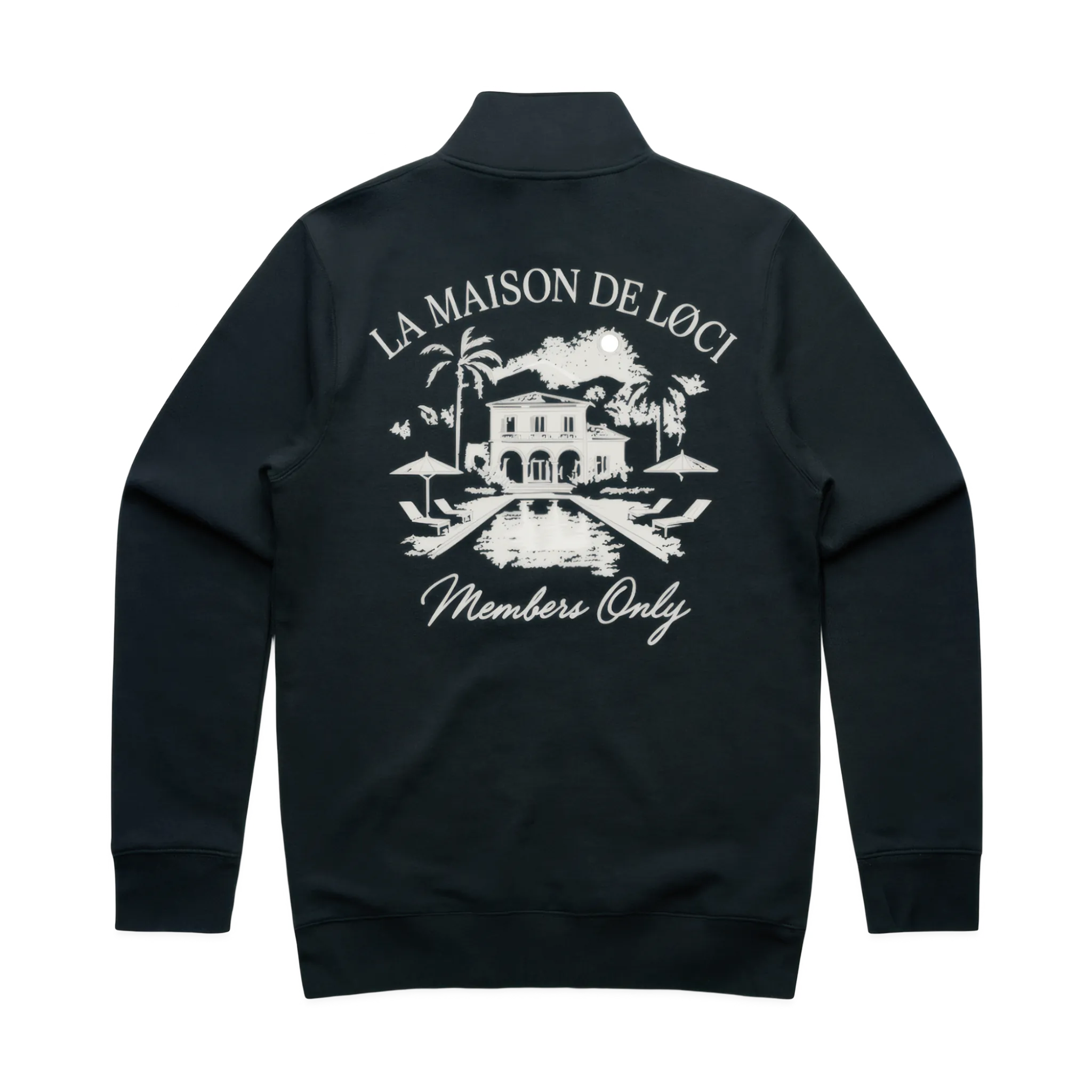 LA MAISON MEN'S HALF ZIP SWEATER - NAVY