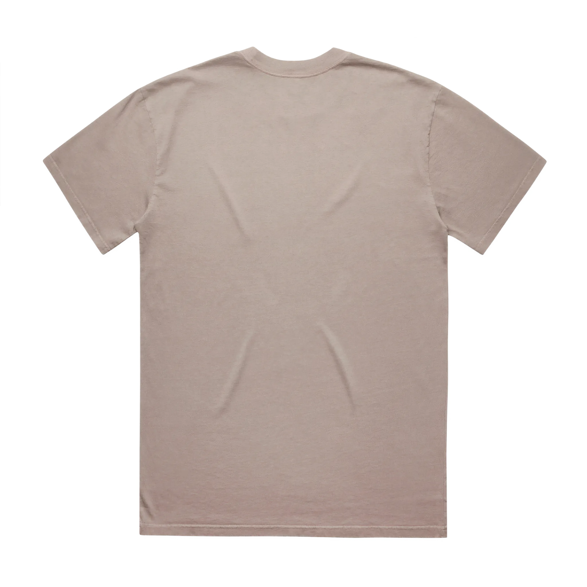 Beige t-shirt on a white background