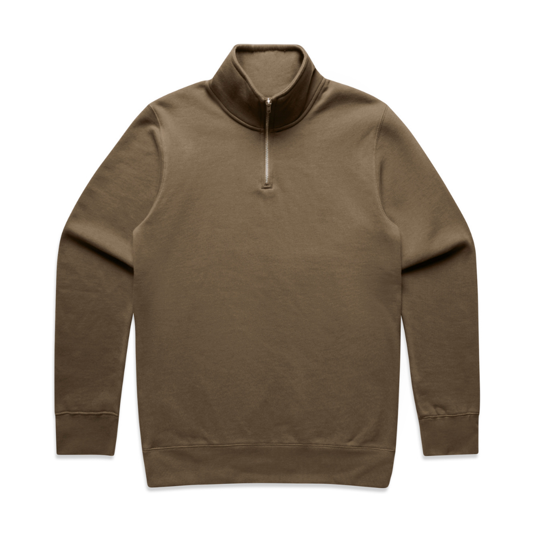 LA MAISON MEN'S HALF ZIP SWEATER - WALNUT