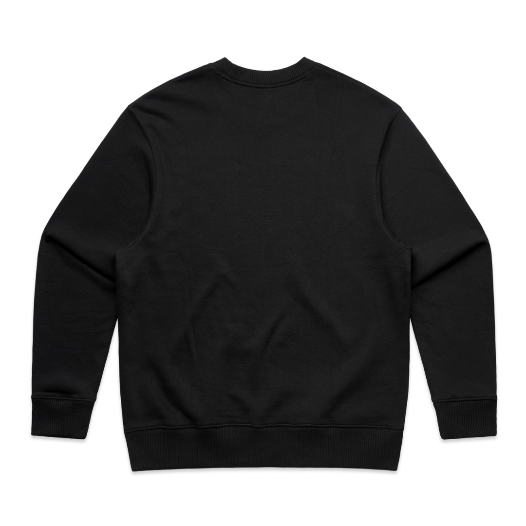 Black sweatshirt on a white background