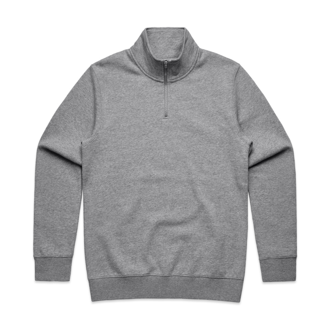 LØCI STATE HALF ZIP SWEATER - ATHLETIC HEATHER