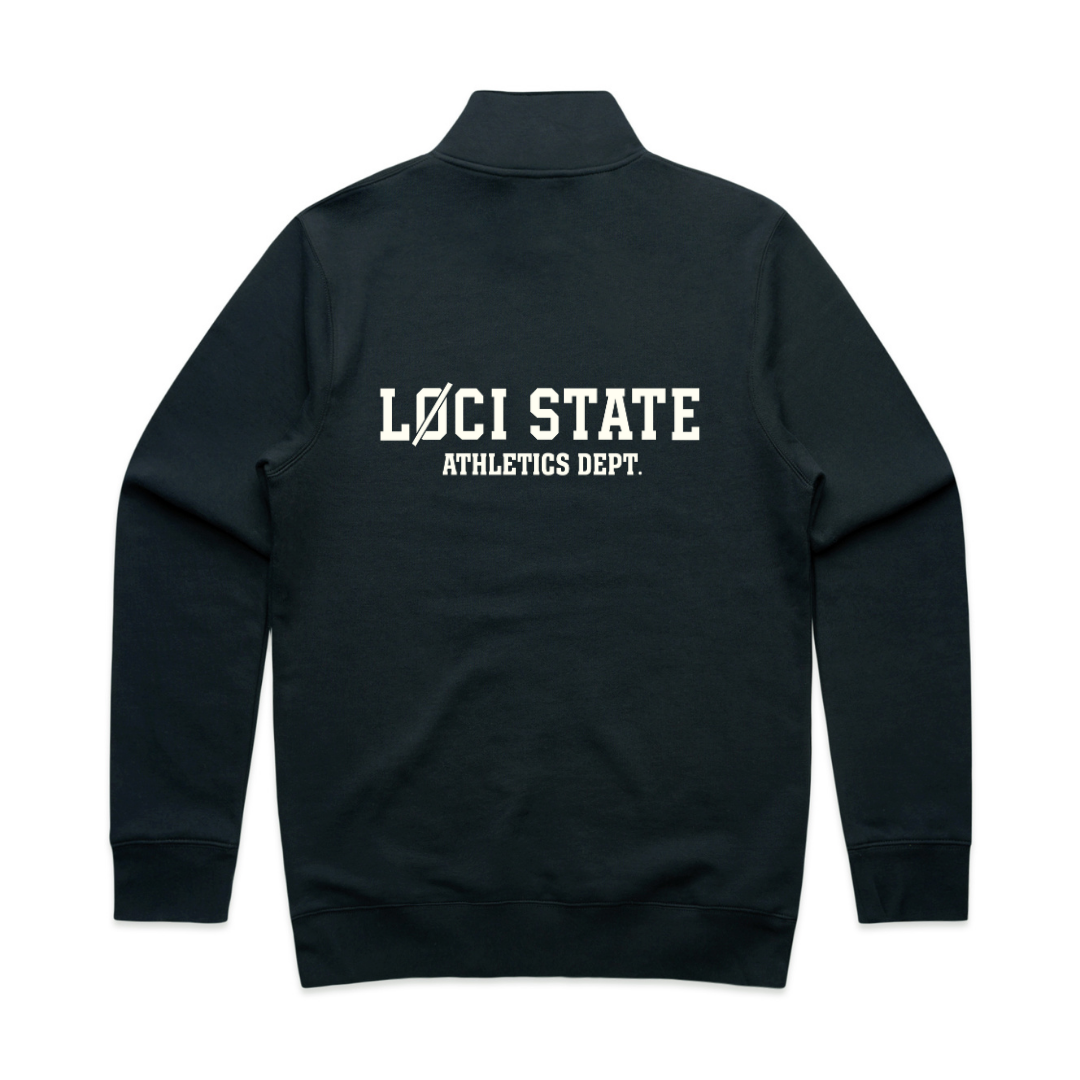 LØCI STATE HALF ZIP SWEATER - NAVY