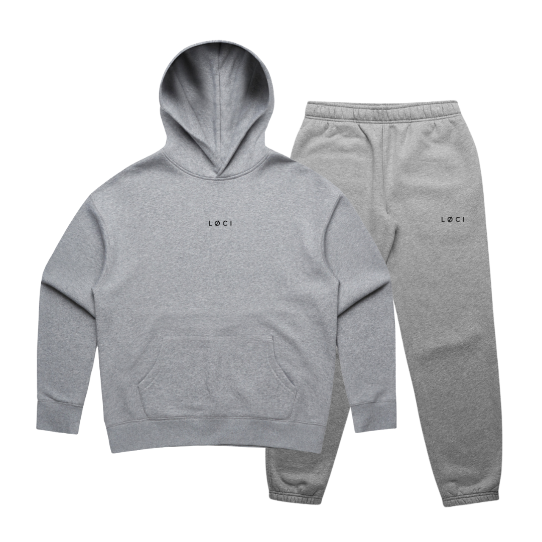 BASE WOMEN'S HOODIE SET - ATHLETIC HEATHER
