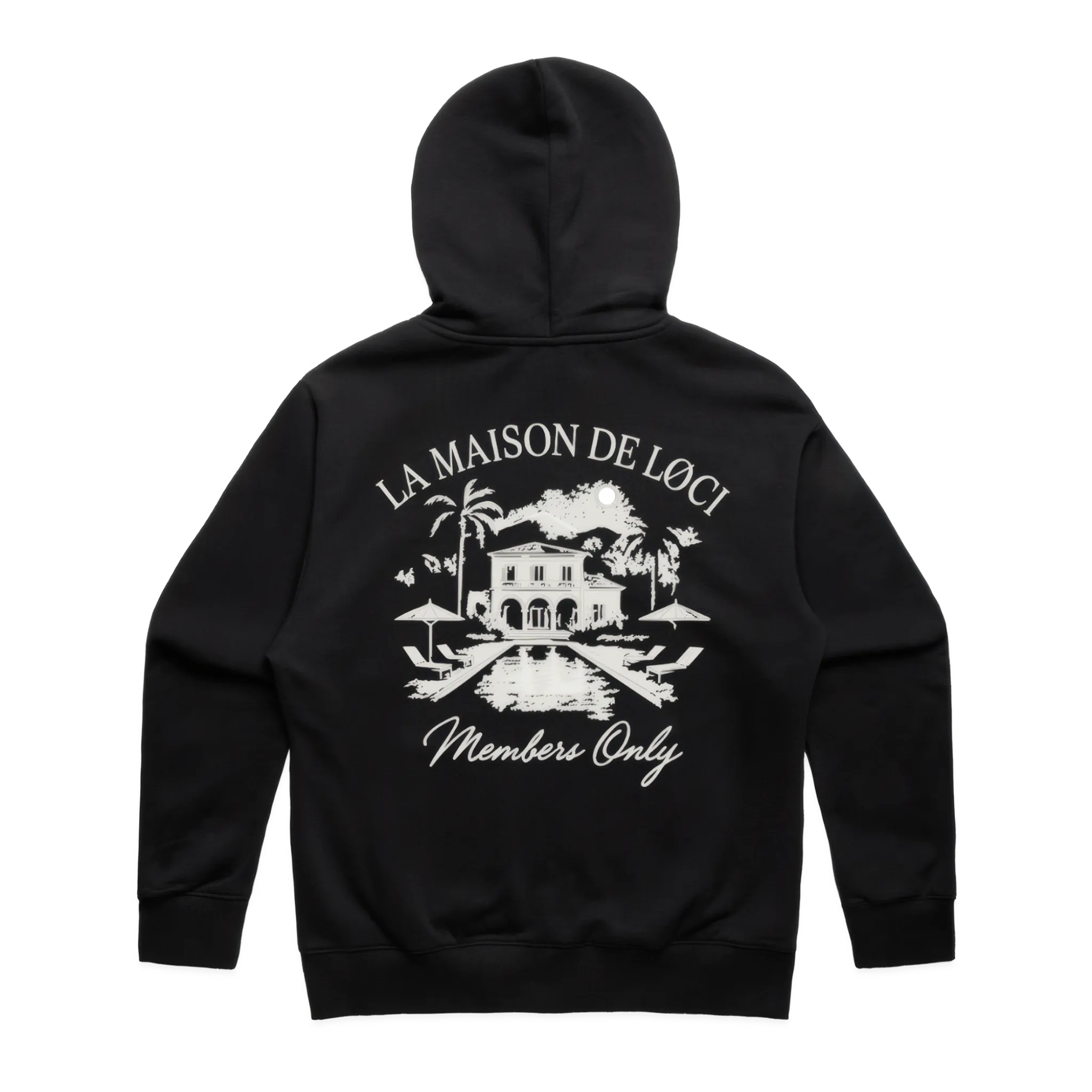 LA MAISON ZIP HOODIE - BLACK