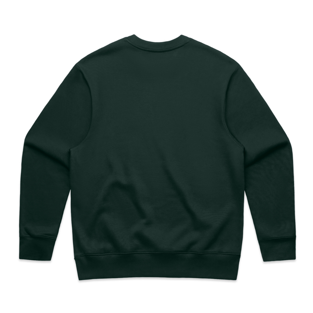 Dark green sweatshirt on a white background