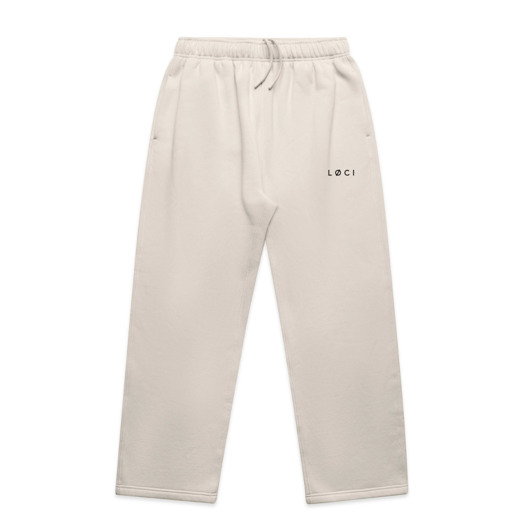 BASE MEN'S CUFFLESS SWEATPANTS - BONE