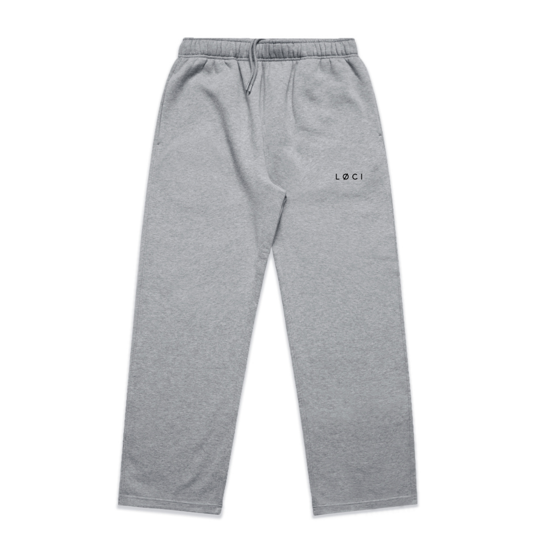 BASE MEN'S CUFFLESS SWEATPANTS - ATHLETIC HEATHER