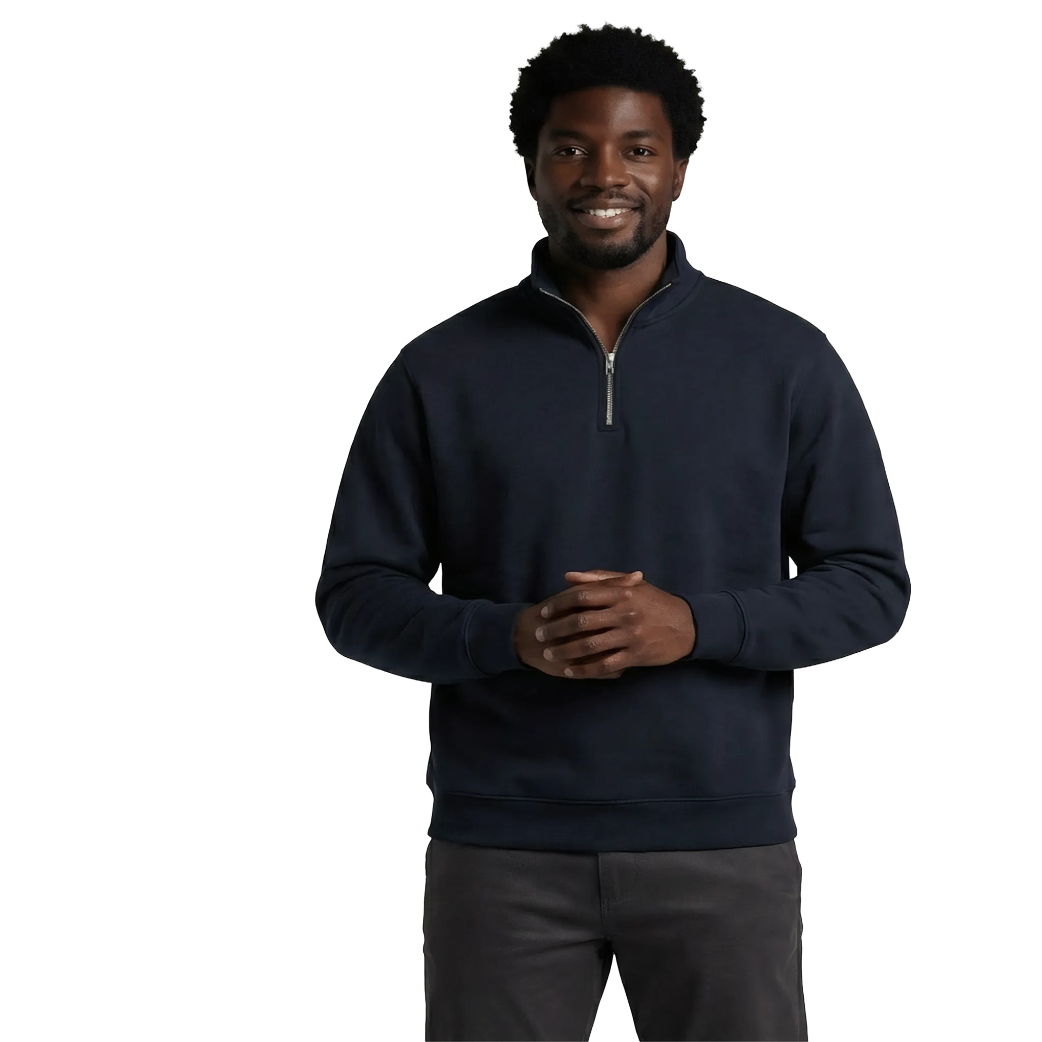 LA MAISON MEN'S HALF ZIP SWEATER - NAVY