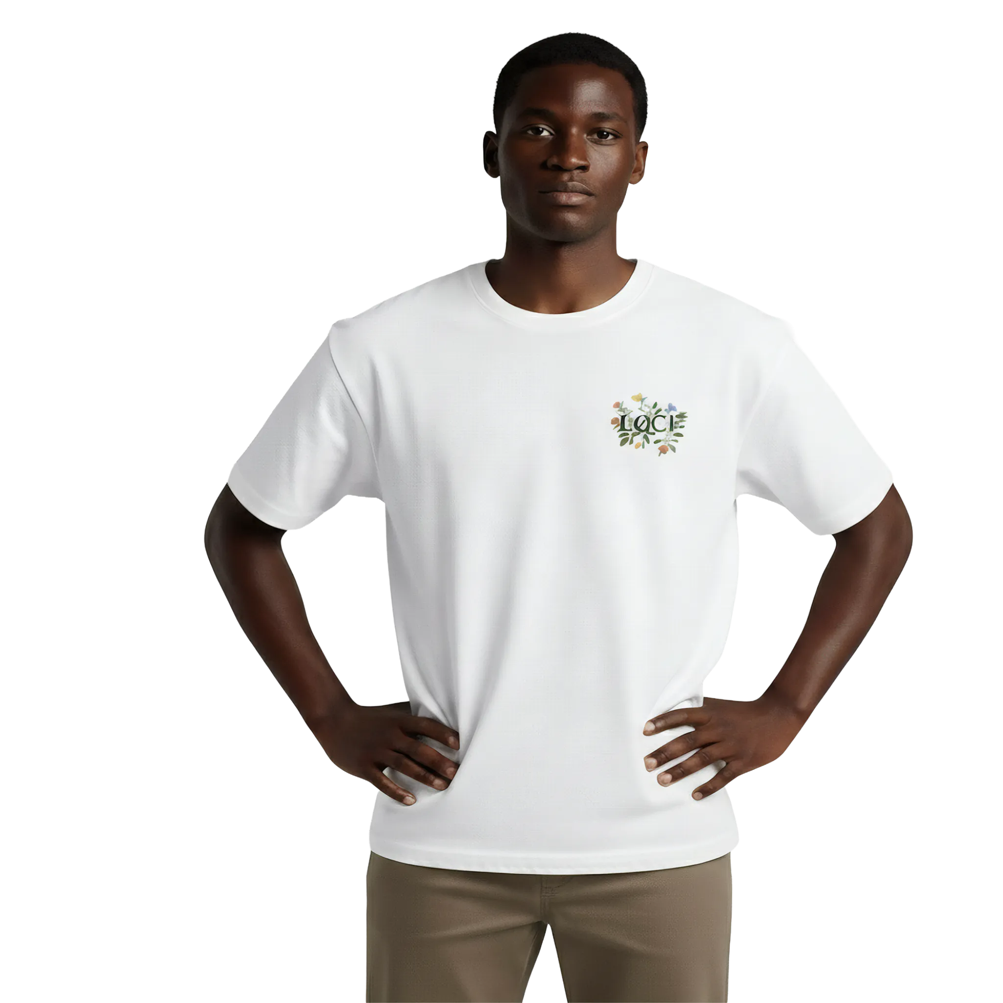 FLOWERS MEN'S T-SHIRT - WHITE