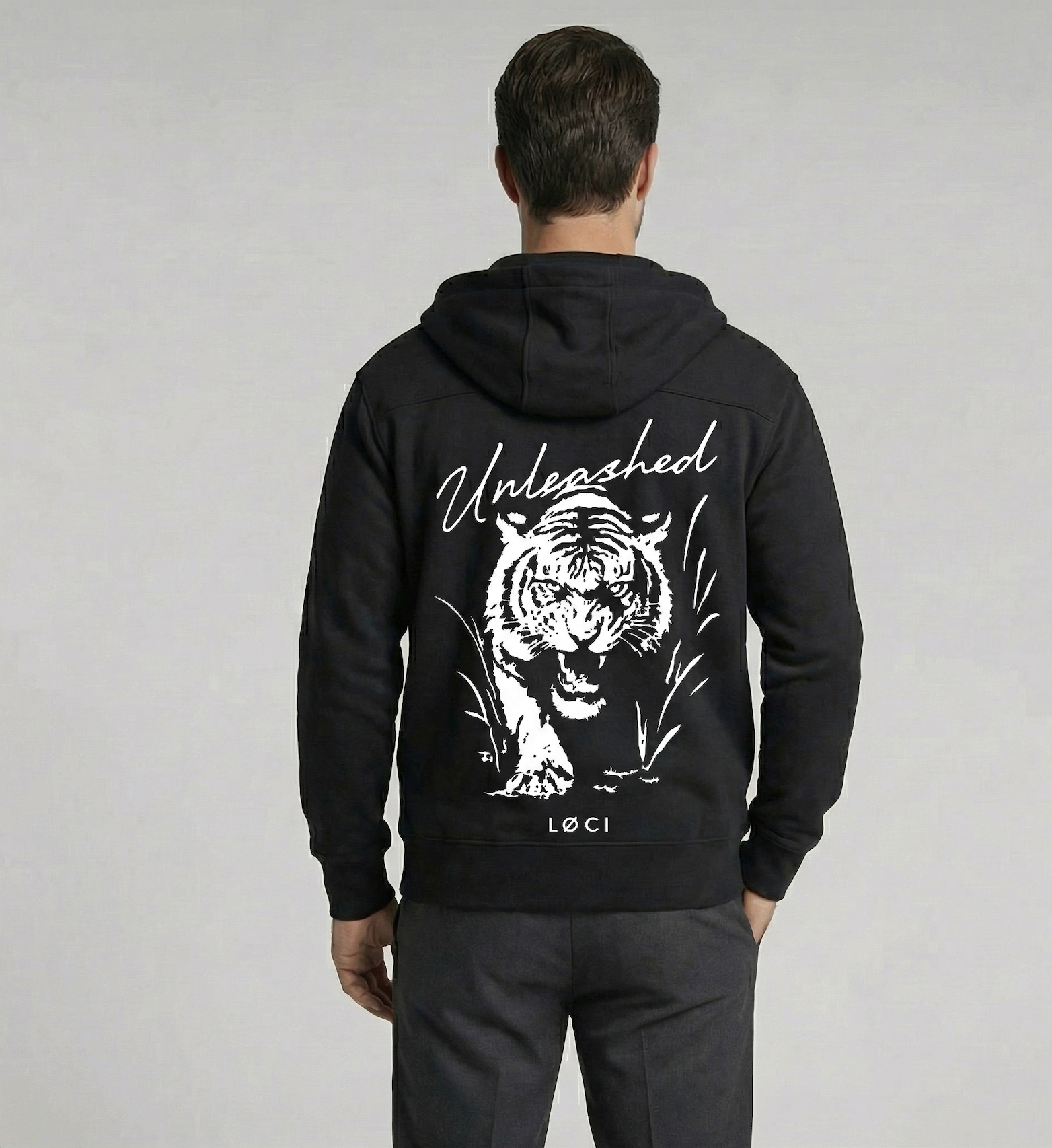 UNLEASHED ZIP HOODIE - BLACK