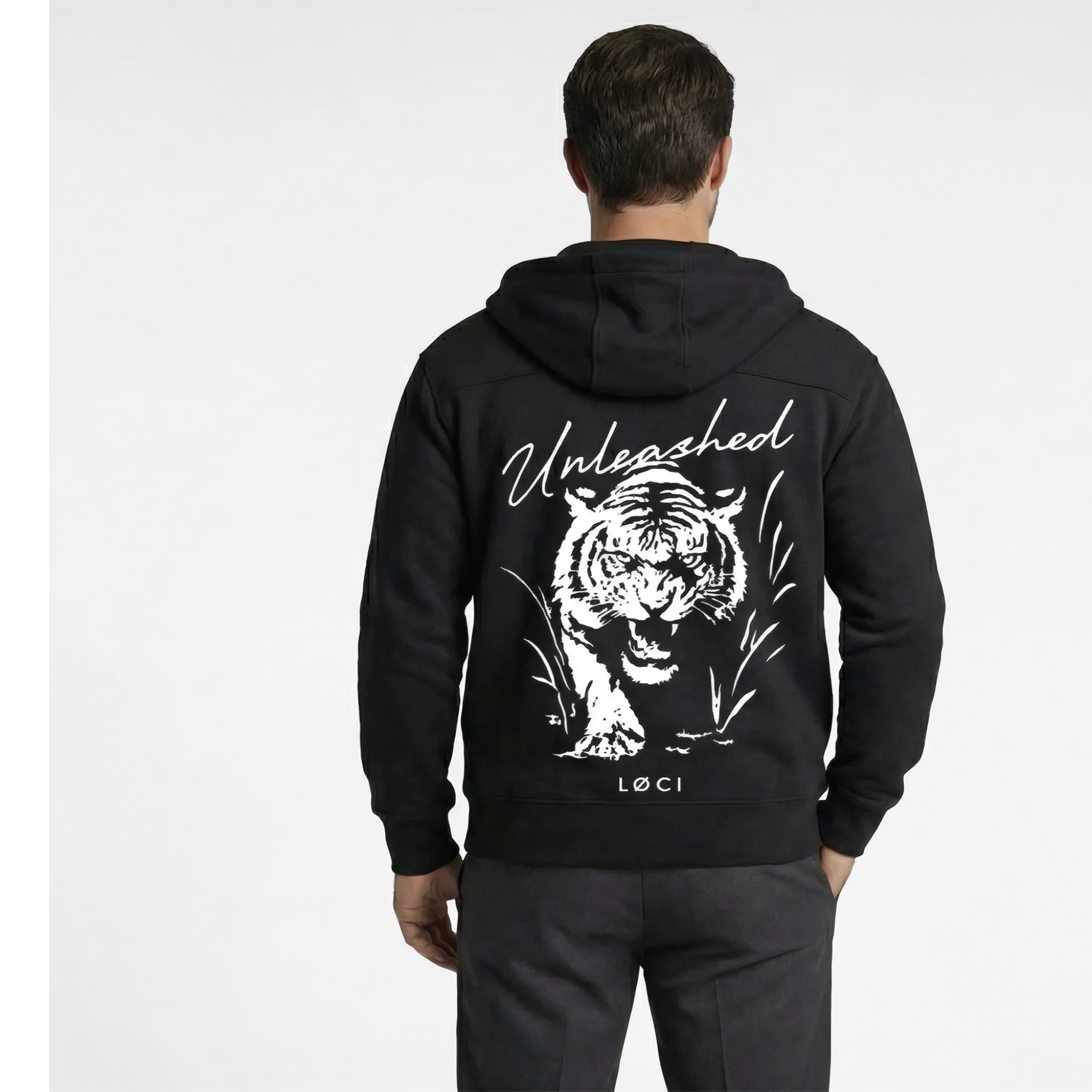 UNLEASHED ZIP HOODIE - BLACK