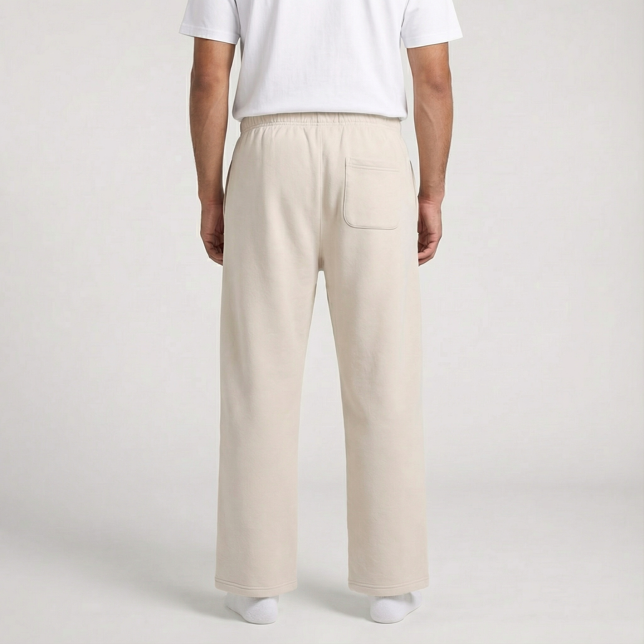 BASE MEN'S CUFFLESS SWEATPANTS - BONE